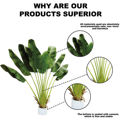 2m Fiber Glass Artificial Potted Plant Indoor Evergreen Decorative Banana Tree