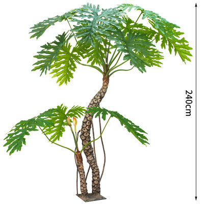 180cm High Artificial Philodendron Evergreen Real Touch Leaves No Caring Potted Plant
