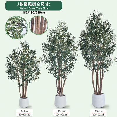 Artificial Olive Tree with Real Wood Trunk, 180cm Tall UV Resisted Faux Potted Plant for Modern Indoor Outdoor Home Office Decor