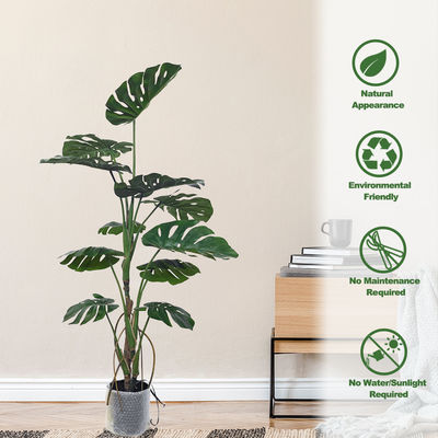 Πλαστές Monstera εγκαταστάσεις πατωμάτων δέντρων τεχνητές σε δοχείο για την εγχώρια διακόσμηση