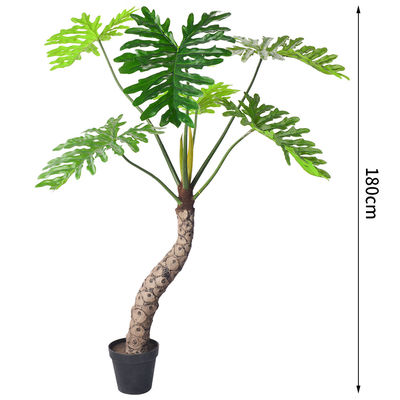 180cm High Artificial Philodendron Evergreen Real Touch Leaves No Caring Potted Plant