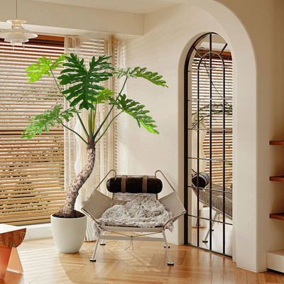 180cm High Artificial Philodendron Evergreen Real Touch Leaves No Caring Potted Plant