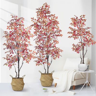 Εμπορικό Τεχνητό Φθινοπωρινό Δέντρο Δρυός | 160cm 185cm 210cm Δέντρο με Φθινοπωρινά Φύλλα για Ατμόσφαιρα Ξενοδοχείου & Εστιατορίου