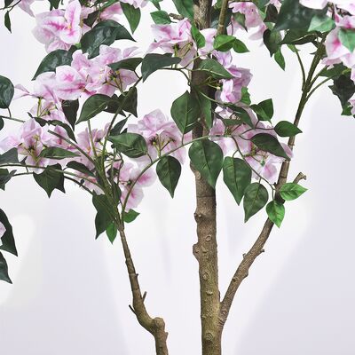 Artificial Bougainvillea Tree with Flower in Plastic Pot for Front Porch Home Office Garden Party Decoration