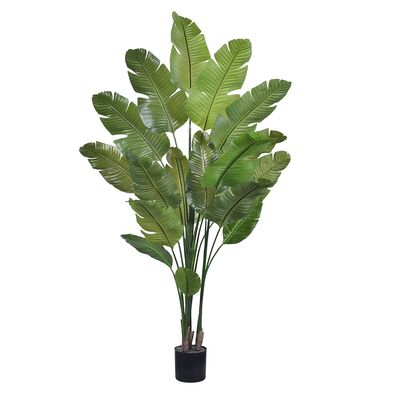 Haihong Νέα άφιξη εσωτερικά τεχνητά φυτά ρεαλιστικό πουλί του παραδείσου τεχνητό φυτό τροπική φοίνικα διακόσμηση σαλόνι για το σπίτι